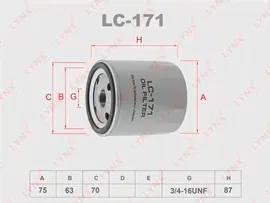 Фильтр масляный LYNXauto LC-171
