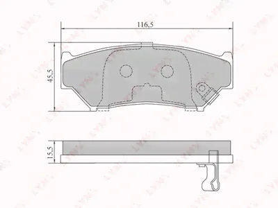 Тормозные колодки LYNXauto bd7305