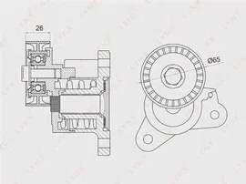 Натяжной ролик приводного ремня LYNXauto, PT3022