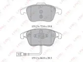 BD8038 LYNXAUTO КОЛОДКИ ТОРМОЗНЫЕ ДИСКОВЫЕ ПЕРЕДНИЕ