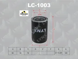 Фильтр масляный LYNXauto LC-1003