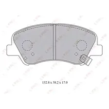 Колодки тормозные передние комплект LYNXauto BD-3619