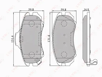 Тормозные колодки LYNXauto bd3602-0