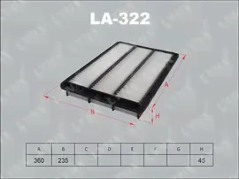 LA-322 LYNXauto Воздушный фильтр