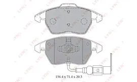 Колодки тормозные дисковые LYNXauto передние, комплект на ось (4 шт), арт. BD-1203