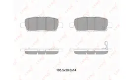 Колодки тормозные дисковые LYNXauto задние, комплект на ось (4 шт), арт. BD-5745