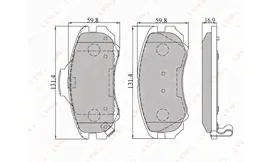 Колодки тормозные дисковые LYNXauto передние, комплект на ось (4 шт), арт. BD-3602