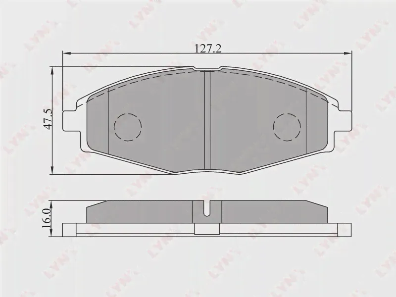 Колодки тормозные передние LYNXauto, BD1801-0