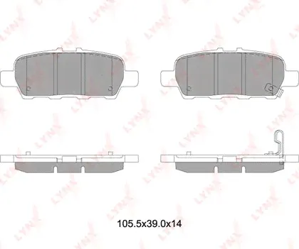 Тормозные колодки LYNXauto задние для Suzuki Grand Vitara III 2005-2015. Артикул BD-5745-0