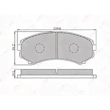 LYNXAUTO BD-5506 BD-5506 (0401V75F / 0986424709 / 13046058532) колодки тормозные передние подходит для Mazda (Мазда) mpv 99, Mitsubishi (Мицубиси) Pajero (Паджеро) IIi-iv 00 / Pajero (Паджеро) sport 2