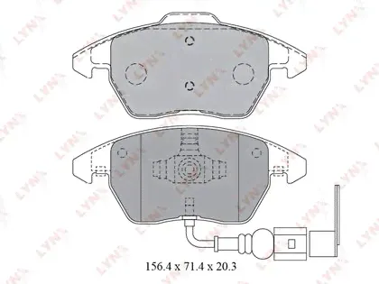 Колодки тормозные передние LYNXauto BD-1203-0