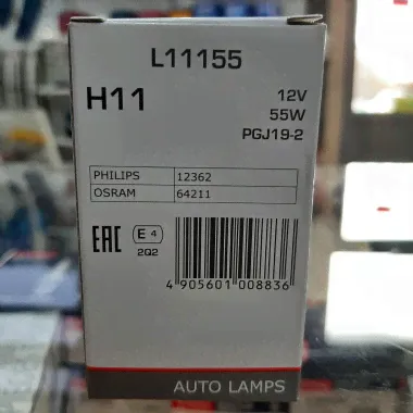 Автолампа LYNXauto H11 12V 55W PGJ19-2-0