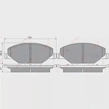 Тормозные колодки дисковые, комплект LYNXAUTO 3639529 4Q TNBW BD-8035 4905601049921