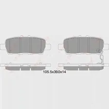 Тормозные колодки дисковые, комплект LYNXAUTO BD-5745 3639265 RXAY B71
