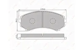 Колодки тормозные дисковые LYNXauto передние, комплект на ось (4 шт), арт. BD-5506