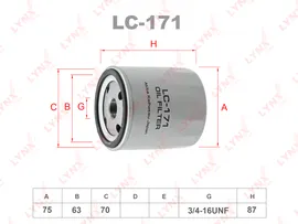 LC-171 Фильтр масляный LYNXauto