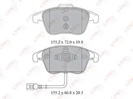 BD8038 LYNXAUTO КОЛОДКИ ТОРМОЗНЫЕ ДИСКОВЫЕ ПЕРЕДНИЕ