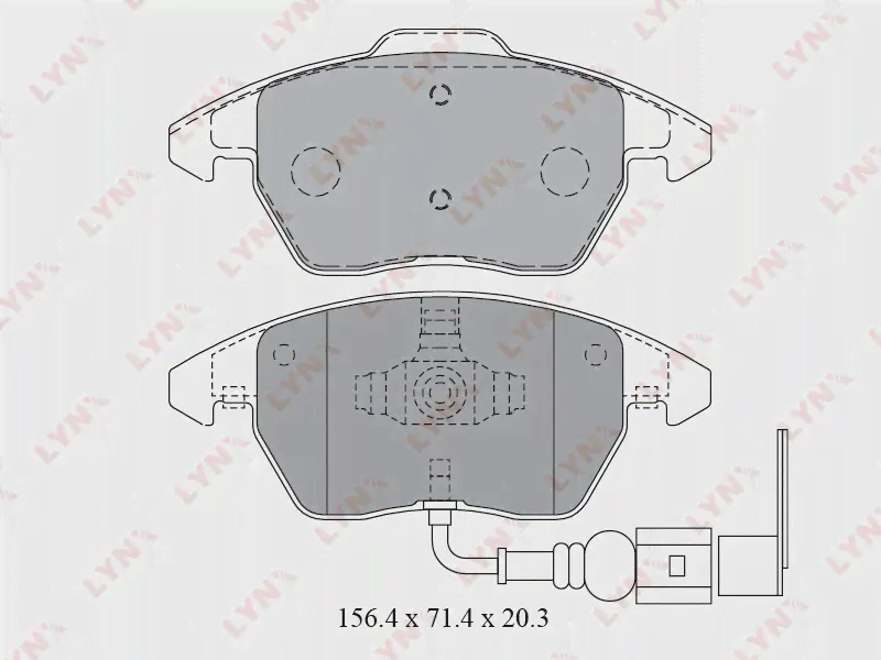 Передние тормозные колодки LYNXauto, BD1203-0