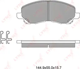 Тормозные колодки LYNXauto передние для Mitsubishi Outlander III 2012-2024. Артикул BD-5504
