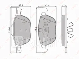 BD-3001 - Колодки тормозные дисковые передние (LYNXAUTO) Ford Focus 2 рестайлинг (2008-2011)