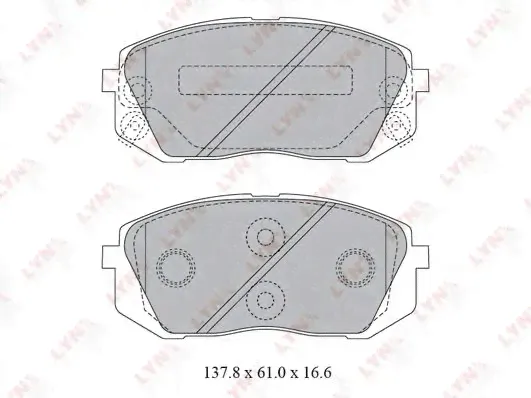 BD3621 LYNXAUTO КОЛОДКИ ТОРМОЗНЫЕ ДИСКОВЫЕ ПЕРЕДНИЕ