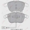 Тормозные колодки дисковые, комплект LYNXAUTO BD-8038 LV6C COR 3639530 4905601048658