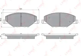 Тормозные колодки LYNXauto передние для Volkswagen Polo V 2011-2024. Артикул BD-8035