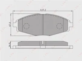Колодки тормозные передние LYNXauto, BD1801