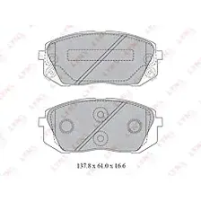 LYNXAUTO BD-3621 BD-3621 (002010SX / 05P1415 / 05P1689) колодки тормозные передние подходит для ix35 2.0 10, Sportage (Спортедж) 2.0 10 bd-3621