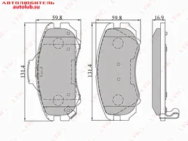 BD3602 LYNXAUTO LYNX Колодки тормозные BD-3602