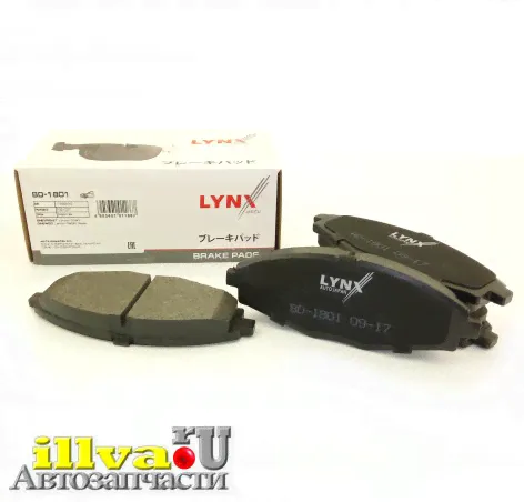 Тормозные колодки Ланос передние, ZAZ Chance, Chevrolet Lanos, Daewoo Matiz, Nexia LYNXauto BD-1801