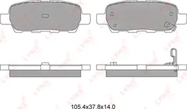 Тормозные колодки LYNXauto задние для Nissan Tiida I 2007-2013. Артикул BD-5706