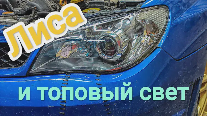Subaru Impreza Лиса установка топовых bi-led линз